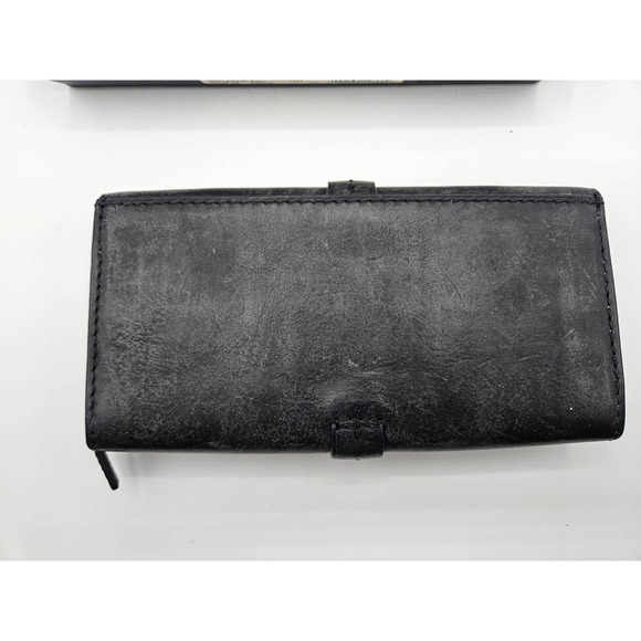 Polo Ralph Lauren Women's Black Leather Bi Fold Wallet Clutch Snap Closure - Picture 5 of 9